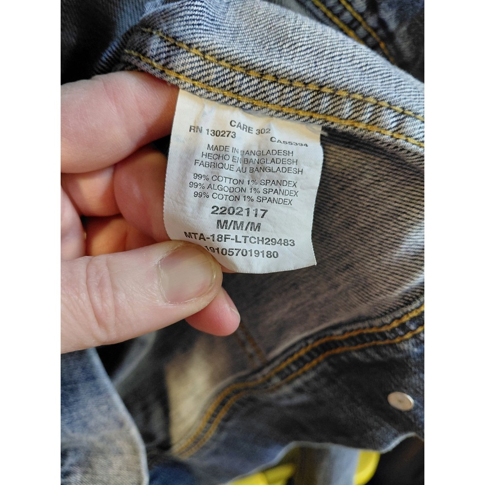 Lee Denim Jacket Blue Jean Button Front Classic Fit Women Size M - Picture 6 of 8